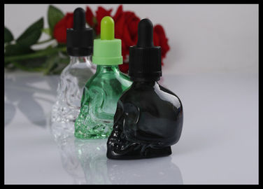 China De Flessen van het het Glasdruppelbuisje van de schedel30ml Etherische olie ontruimen Groene Zwarte Fles leverancier