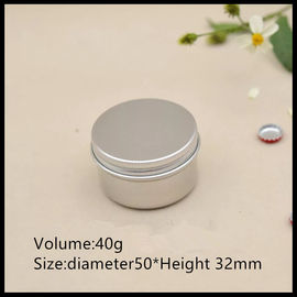China 40g de kosmetische Container van het het Aluminiummetaal van de Roomkruik met Schroefdeksel leverancier