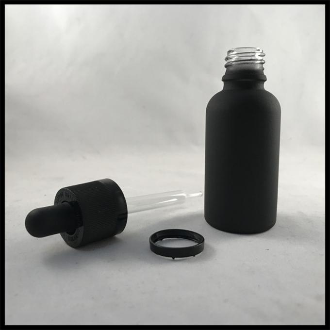 30ml de zwarte Matte van de Flessen Essentiële Oild van het Glasdruppelbuisje Fles van het het Glasdruppelbuisje