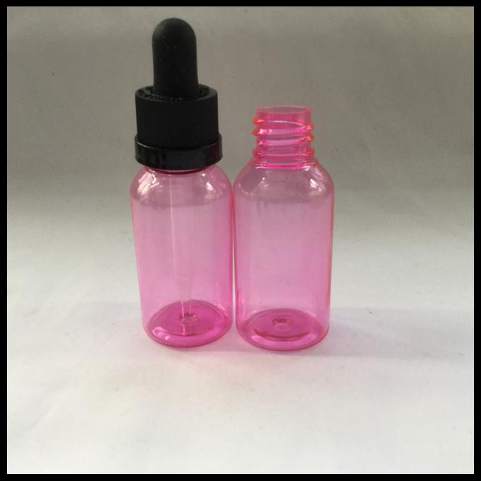 De roze Flessen 30ml van de Huisdieren Plastic Pipet voor de Kosmetische Prestaties van de Verpakkings Uitstekende Lage Temperatuur