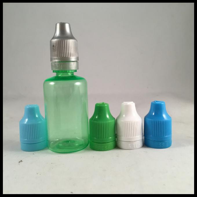 30ml de groene Plastic van het Druppelbuisjeflessen van het Flessenhuisdier Flessen van de het Sapolie met Kindveilige Stamper GLB