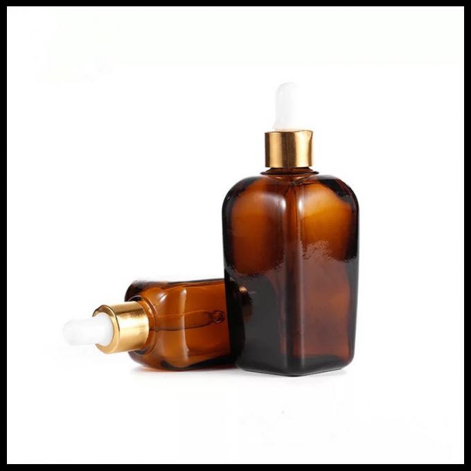 30ml de bruine Vierkante van het de Flessen Amberglas van het Etherische oliedruppelbuisje Containers van Aromatherapy