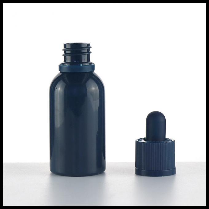 De blauwe Plastic Capaciteit van HUISDIERENe Vloeibare Flessen 30ml met Glasoog Pipettes Druppelbuisje