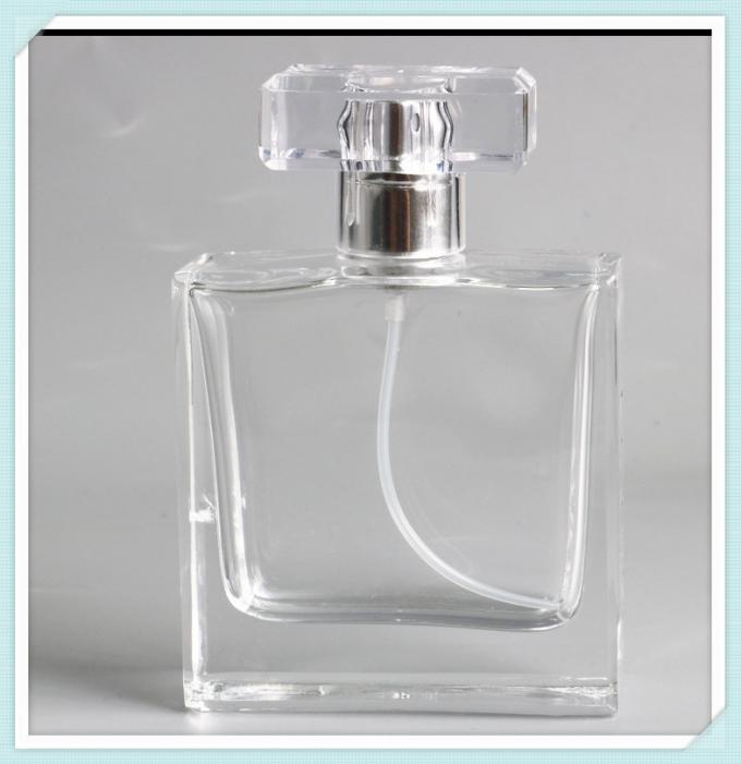De vierkante van het de Flessen Lege Glas van de Parfumnevel Duidelijke 50ml Capaciteit van de de Verstuiverscontainer